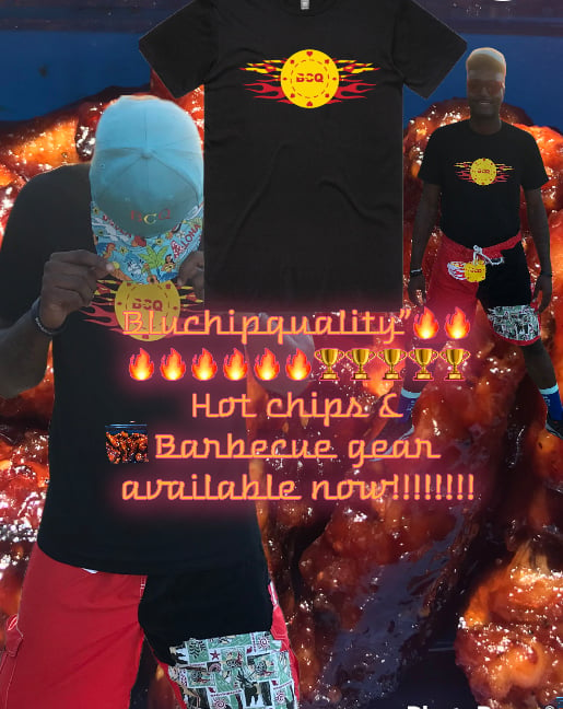 Image of Bluchipquality”Hot chips & barbecue” gear.