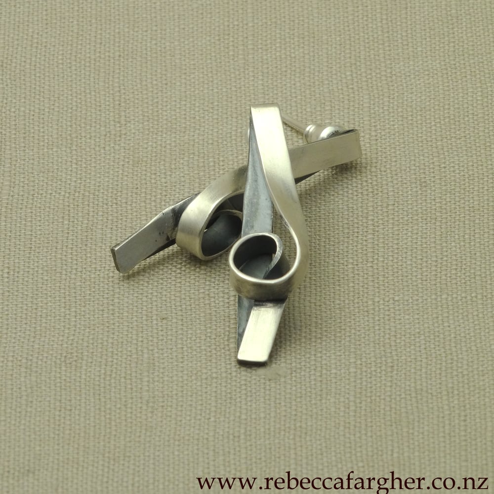 Image of Single Curl Ribbon Earrings