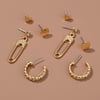 4 Set Yellow Gold Earrings 