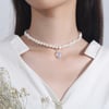 Oblong Pearl Necklace With Pendant