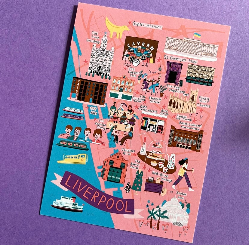 Image of *SUPER SECONDS* Liverpool Map