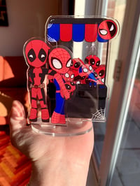 Image 3 of Spideypool Acrylic standee - 4.3 inches double sided acrylic stand 2 piece