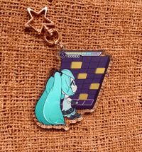 Image 2 of Hatsune Miku acrylic charm, Vocaloid rhythm game 3D Keyring