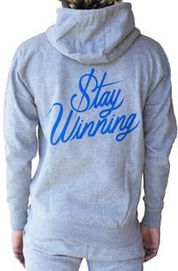 Image 2 of Stay Winning Never Losing Grey/Blue Hoodie