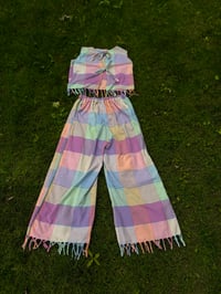 Image 1 of rainbow gingham set