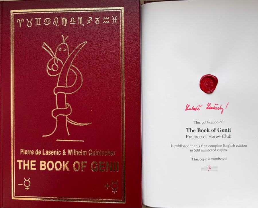 Image of Quintscher & Lasenic: The Book of Genii. SIGNED BY EDITOR