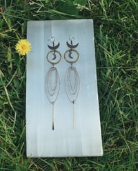 Image 1 of Cosmic Priestess OOAK Earrings 