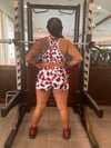 BOSSFITTED Red Leopard Print Sports Bra