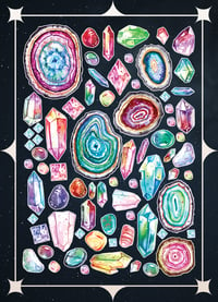 Image 1 of Watercolor painted Magic Crystal Pack