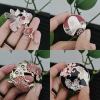 Image 3 of Enamel pin collection 'inky arrow tattoo'
