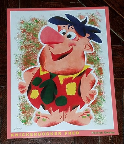 Image of FRED FLINTSTONE 8.5x11 ART PRINT! KNICKERBOCKER TOY TRIBUTE!