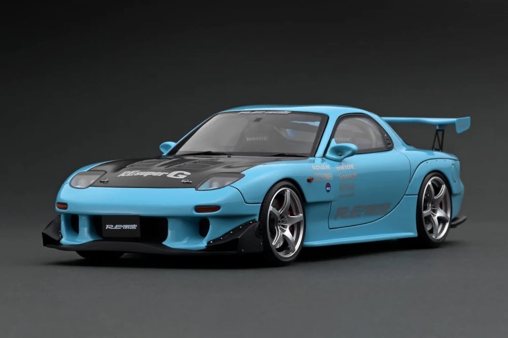Image of 1/18 IGNITION MODEL MAZDA RX-7 (FD3S) RE Amemiya Light Blue IG2231