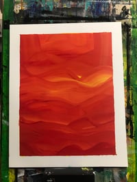 Image 2 of Red and yellow study - oil on paper