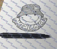 One Love Smiley Tattoo Design