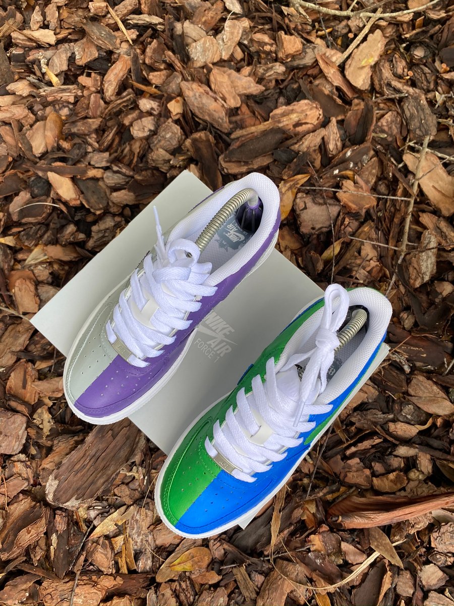 half white half black af1