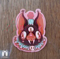Image 2 of Three Eyed Party Bat Vinyl Sticker