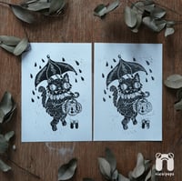 Image 3 of Superstitions Lino Print A5