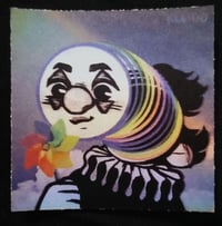 slinky clown sticker (matte holographic)