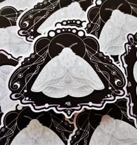 Image 1 of White Moth Glossy Vinyl Sticker