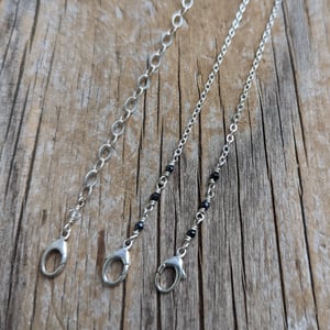 Image of Featherweight sterling silver double clasp chain