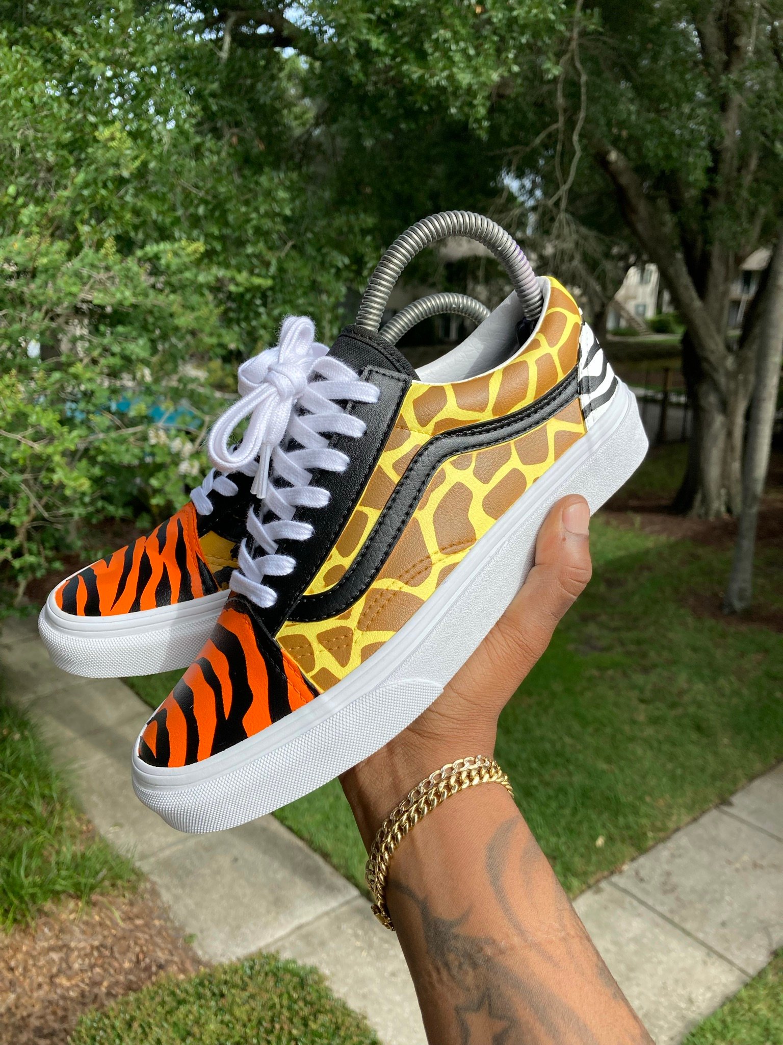 Yellow and orange camo 2025 vans
