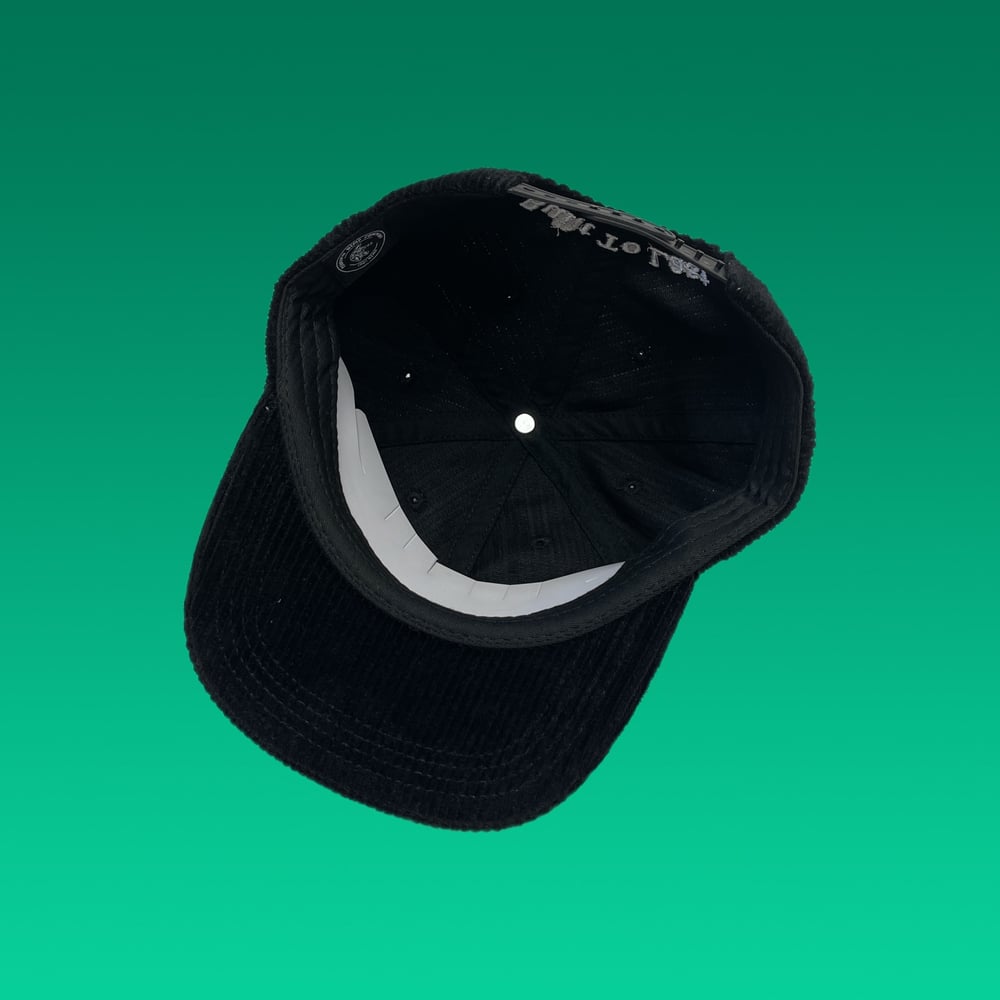 Image of NEW Skeleton Corduroy Snapback Hat! - Black 