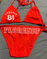 Image 1 of Red Triangle top bikini