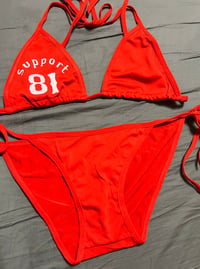 Image 2 of Red Triangle top bikini