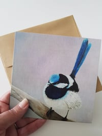 Image 2 of "Winter Wren" Square Greeting Card