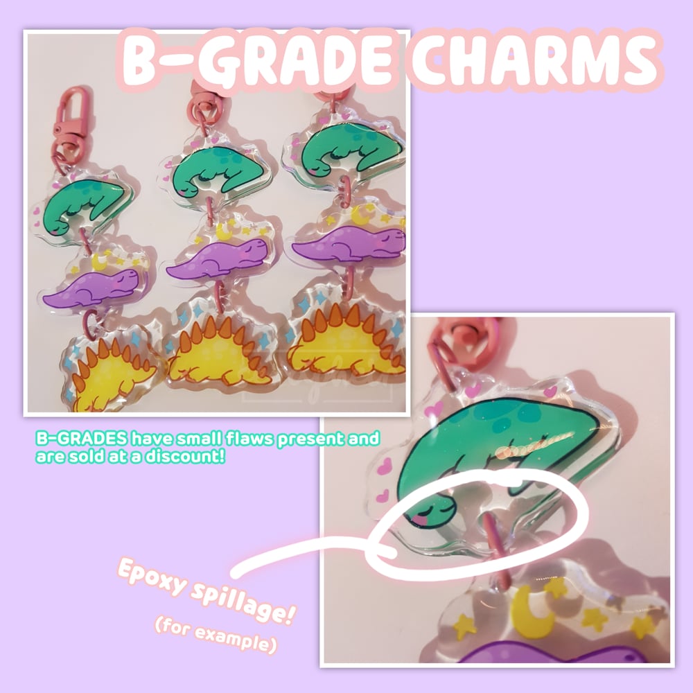 Image of Sleeping Dinos - Charm (3 tiered)