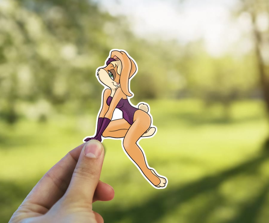Image of Sexy Lola Bunny Sticker, Bunny Girl Decal, Latex Suit, BDSM