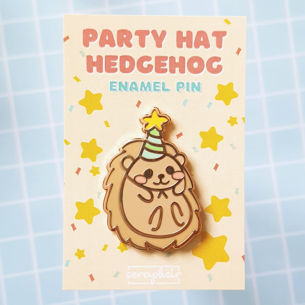 Image of Party Hat Hedgehog - Enamel Pin 🎉