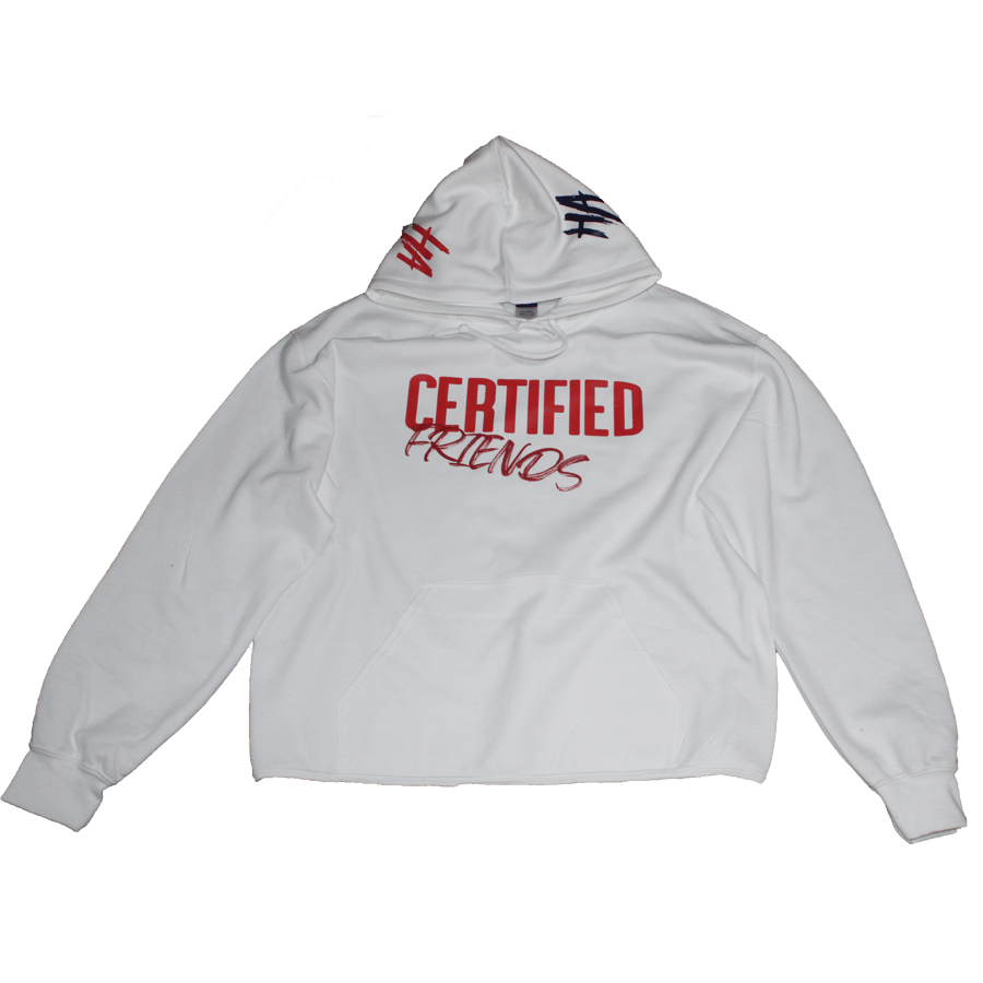 Image of Certified Friends Ha Ha Hoodie (WHITE)