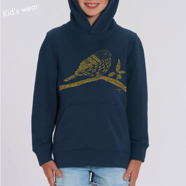 Image of Kid's Navy Sweat-shirt *Bird*