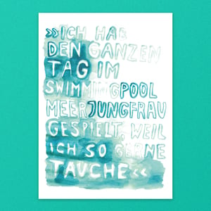 Image of Meerjungfrau Postkarte