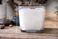 Image 4 of Wooden Wick Crackle 11 oz Pure 100% Soy Wax Cube Candle, Hand Poured Natural Square Container Candle