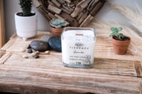Image 5 of Wooden Wick Crackle 11 oz Pure 100% Soy Wax Cube Candle, Hand Poured Natural Square Container Candle