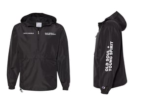 OSYS Windbreaker Zip Up-Black/White