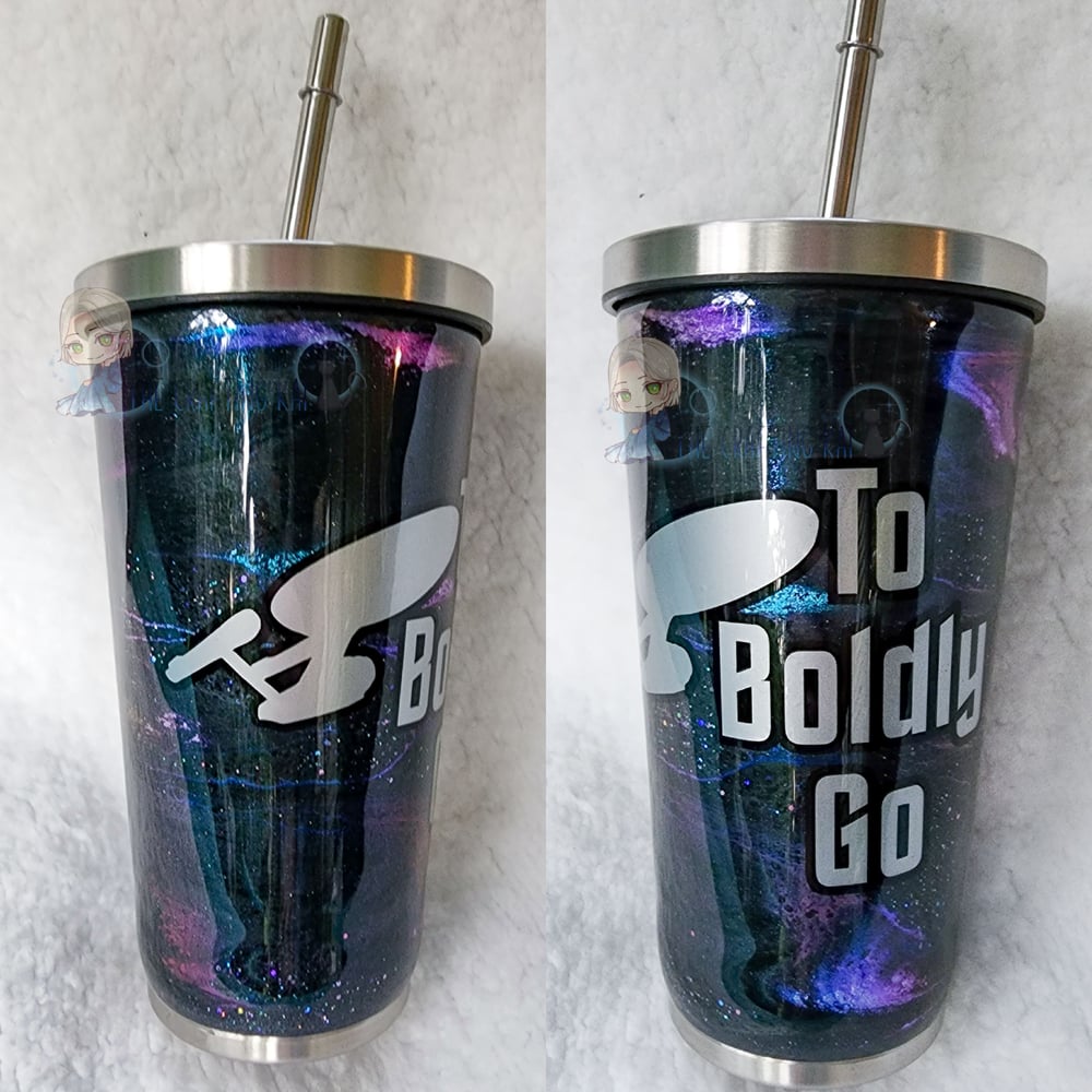 Image of To Boldly Go-17oz straw tumbler 