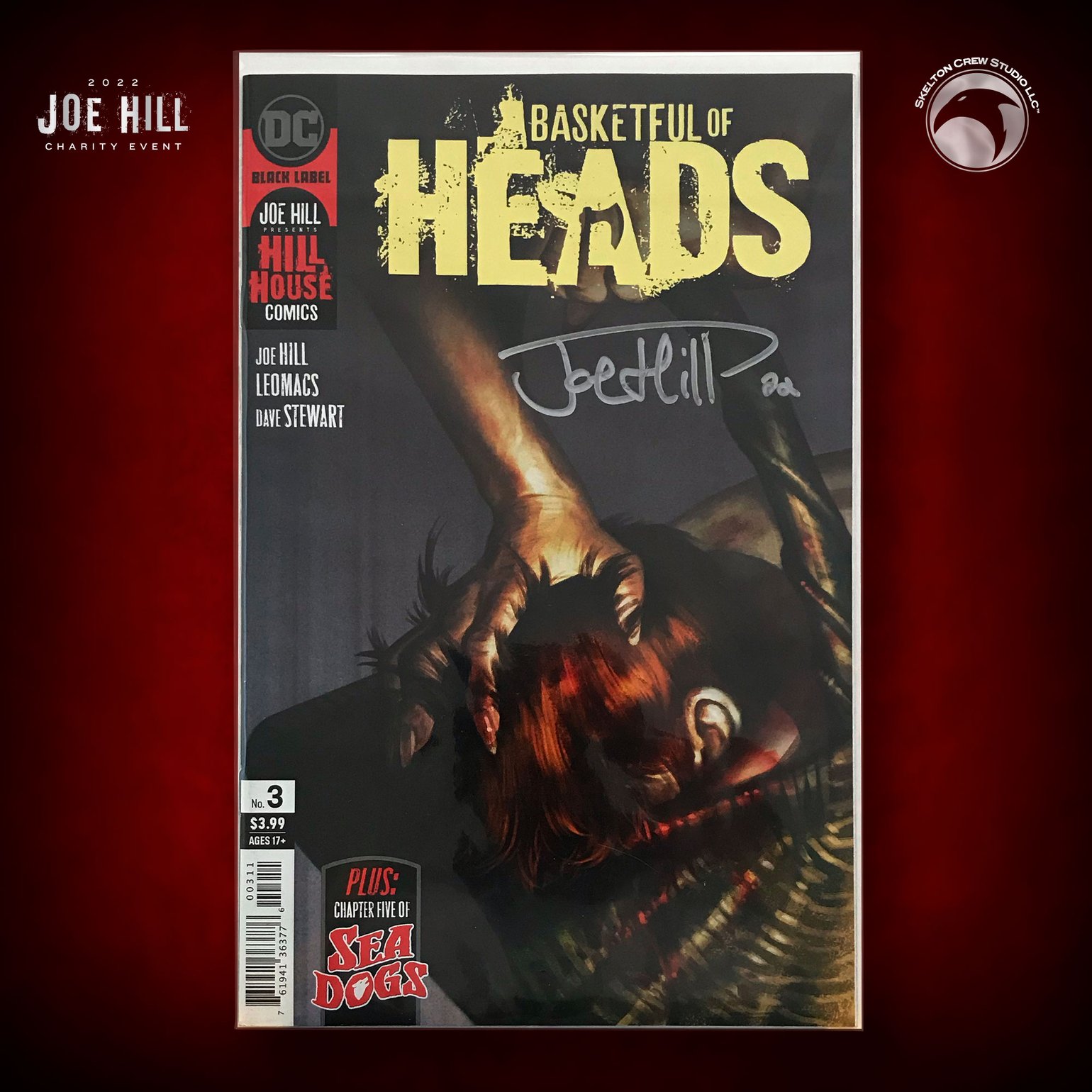 Image of JOE HILL 2022 CHARITY EVENT 2: SIGNED "Basketful of Heads" #3