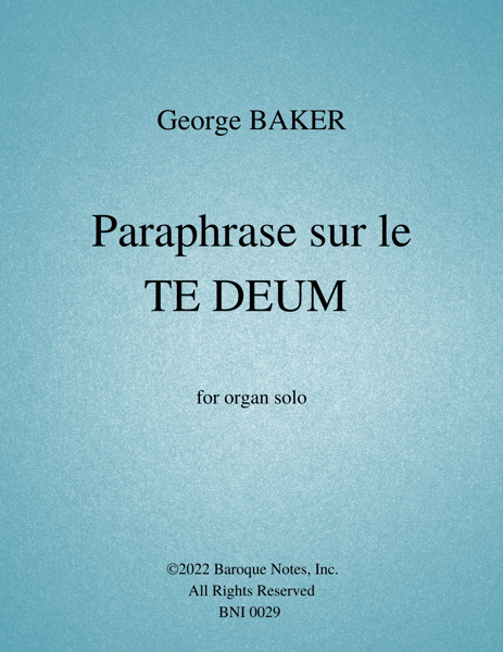 Image of Paraphrase sur la TE DEUM, PDF
