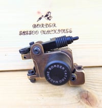 Image 3 of BORDER TATTOO MACHINES BRASS PATINA SIDEWINDER/SIDESHIFTER HANDMADE