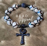 Image 1 of Ankh Tibetan Bracelet - Blue