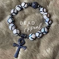 Image 3 of Ankh Tibetan Bracelet - Blue