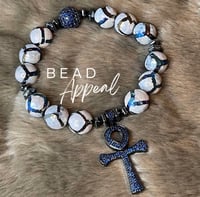 Image 2 of Ankh Tibetan Bracelet - Blue