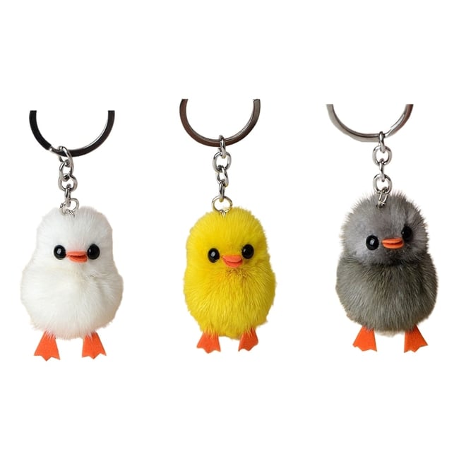 Fluffy Duck Keychain KeyPlush
