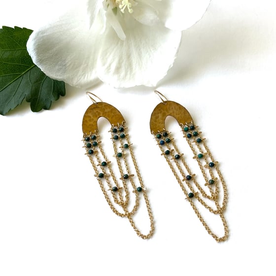 Image of Azurite Caligo Earrings 
