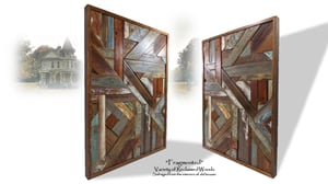 Image of Artwork Geometric Reclaimed Wood "Fragmented"