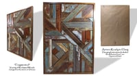 Image 5 of "Fragmented" Reclaimed Wood Geometric Artwork