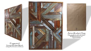 Image of Artwork Geometric Reclaimed Wood "Fragmented"